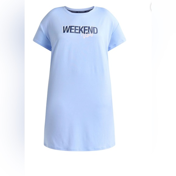 Joyspun size 2x/3x nwt Women's Light Blue Weekend Vibes Nightshirt - Picture 1 of 6